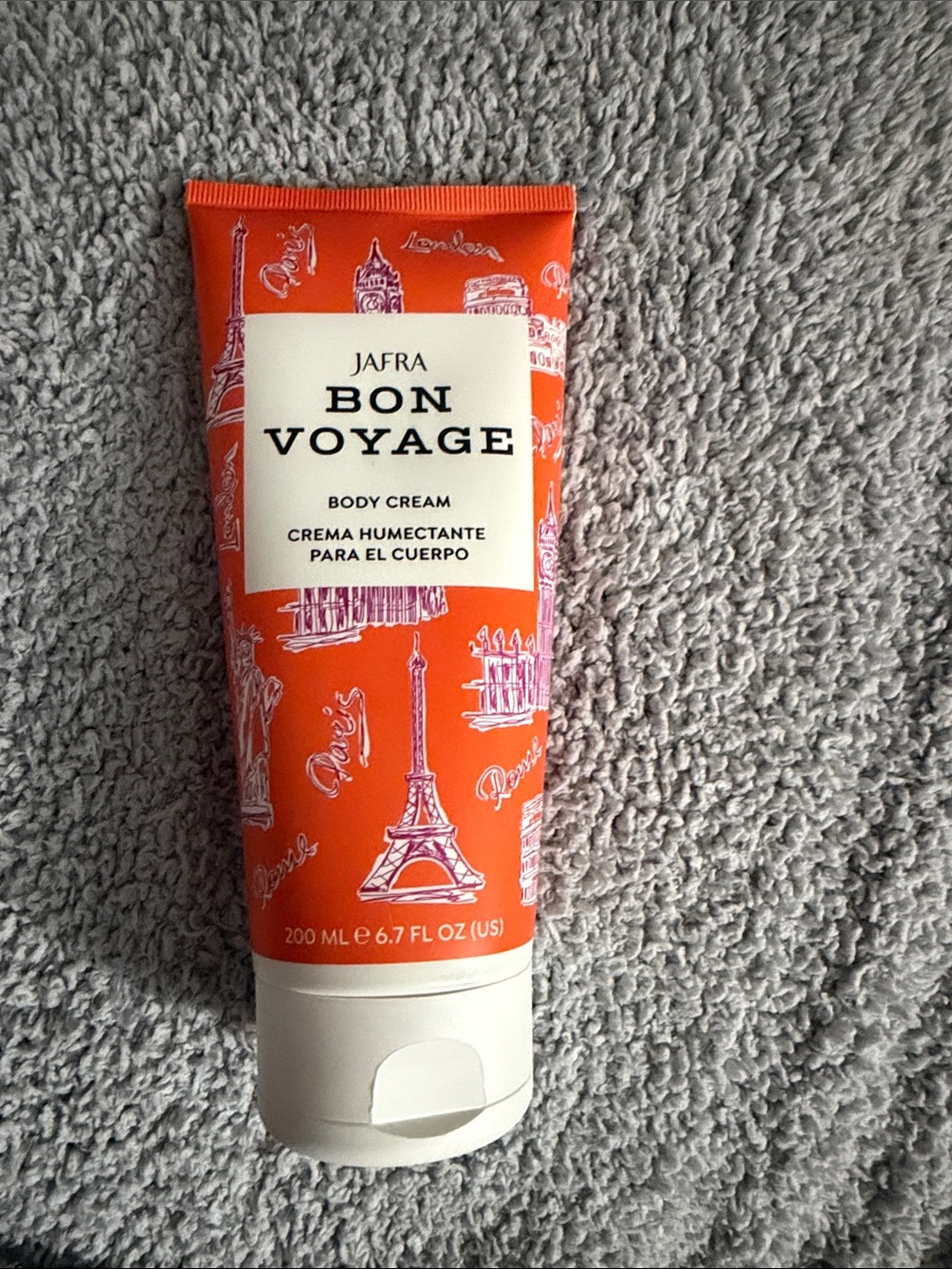 JAFRA Bon Voyage Body Cream - Orange Tube with White Cap